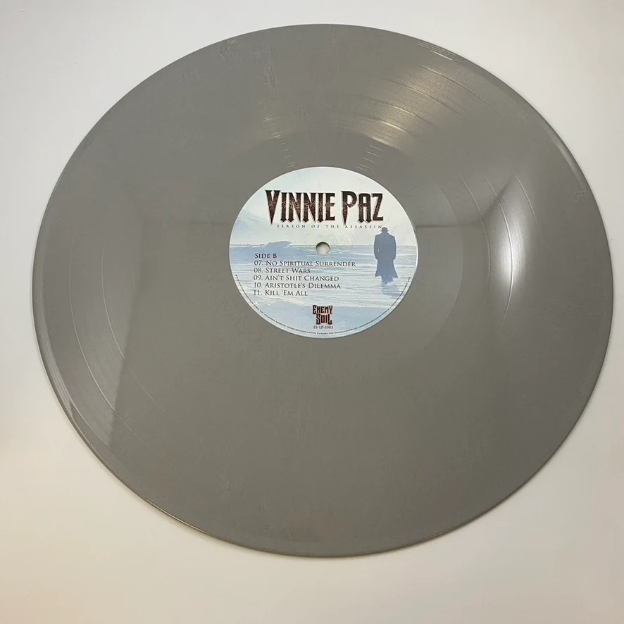 Vinnie Paz – Season Of The Assassin LP USED Vinyl VG+/ VG+ Blue and Gray Color Vinyl LTD Edition - Image 4
