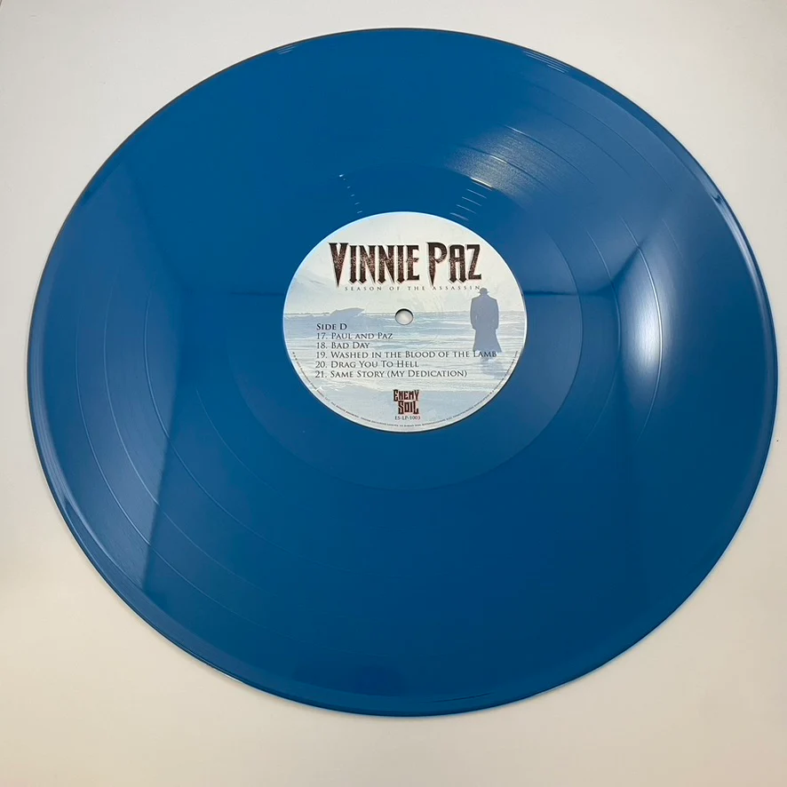 Vinnie Paz – Season Of The Assassin LP USED Vinyl VG+/ VG+ Blue and Gray Color Vinyl LTD Edition - Image 6