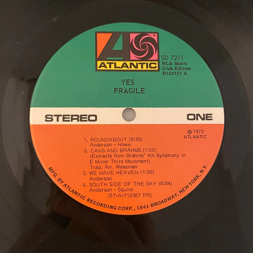 Yes – Fragile LP USED VG+/G+ Club Edition - Image 7