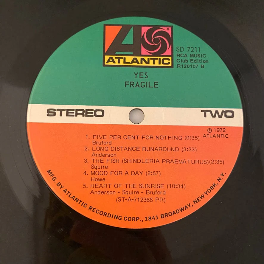 Yes – Fragile LP USED VG+/G+ Club Edition - Image 8